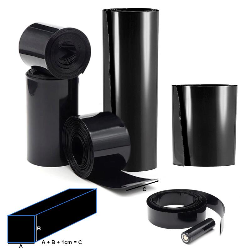 Termocontractabil pentru baterii – Culoare neagră latime 180 mm lungime 1m - imagine 2