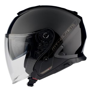 Casca open face pentru scuter - motocicleta MT Thunder III SV Jet A1 negru lucios (ochelari soare integrati) – tip MT-V-19 XS (53/54cm)