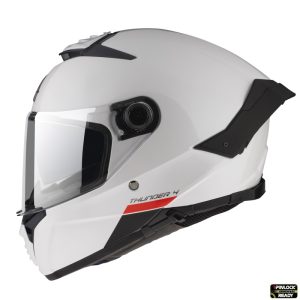 Casca integrala pentru scuter - motocicleta MT Thunder 4 SV A0 alb lucios (ochelari soare integrati) – tip viziera MT-V-28B XXL (63/64cm)