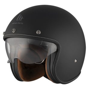 Casca open face pentru scuter - motocicleta MT Le Mans 2 S SV negru mat (ochelari soare integrati) – omologare noua ECE 22.06 XL (61/62cm)