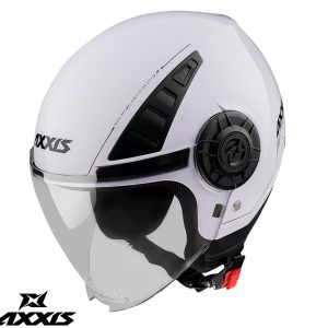 Casca pentru scuter - motocicleta Axxis model Metro S V2 A0 alb lucios (open face) – omologare noua ECE 22.06 – tip viziera: MT-V-26B XL (61/62cm)