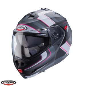 Casca modulabila pentru scuter - motocicleta (flip-up) Caberg model Duke X SV Tour G5 negru/fuchsia (roz)/antracit mat Pinlock ready – lentila Pinlock inclusa Negru/fuchsia/antracit mat M (57/58cm)