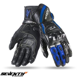 Manusi barbati pentru scuter - motocicleta racing vara Seventy model SD-R2 negru/albastru Negru/albastru XXL (11 cm)