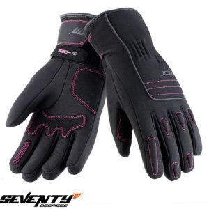 Manusi femei pentru scuter - motocicleta Urban iarna Seventy model SD-C29 negru/roz Negru/roz S (7 cm)