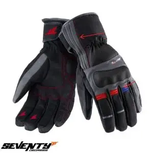 Manusi barbati pentru scuter - motocicleta Touring iarna Seventy model SD-T5 gri/rosu/albastru – WinterTex Gri/albastru/rosu XXXL (12 cm)