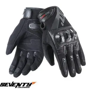 Manusi barbati pentru scuter - motocicleta Racing/Naked vara Seventy model SD-N14 negru/gri – degete tactile XXL (11 cm)