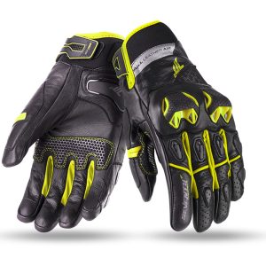 Manusi barbati pentru scuter - motocicleta Racing/Naked vara Seventy model SD-N32 negru/galben Negru/galben XXL (11 cm)
