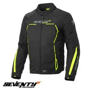 Geaca (jacheta) barbati pentru scuter - motocicleta Racing Seventy vara/iarna model SD-JR65 culoare: negru/galben fluor Negru/galben fluor 4XL
