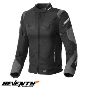 Geaca (jacheta) femei pentru scuter - motocicleta Racing Seventy vara/iarna model SD-JR71 culoare: negru/gri Negru/gri L