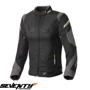 Geaca (jacheta) femei pentru scuter - motocicleta Racing Seventy vara/iarna model SD-JR71 culoare: negru/gralben fluor Negru/galben fluor XXL