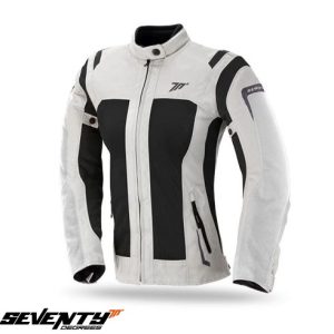 Geaca (jacheta) femei pentru scuter - motocicleta Touring Seventy vara model SD-JT46 culoare: alb ice/negru Alb ice/negru XL (61/62cm)