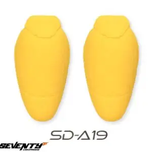 Set protectii genunchi Seventy model SD-A19 – culoare: galben – (set 2 bucati) – compatibile cu blugii moto Seventy