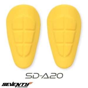 Set protectii sold Seventy model SD-A20 – culoare: galben – (set 2 bucati) – compatibile cu blugii moto Seventy