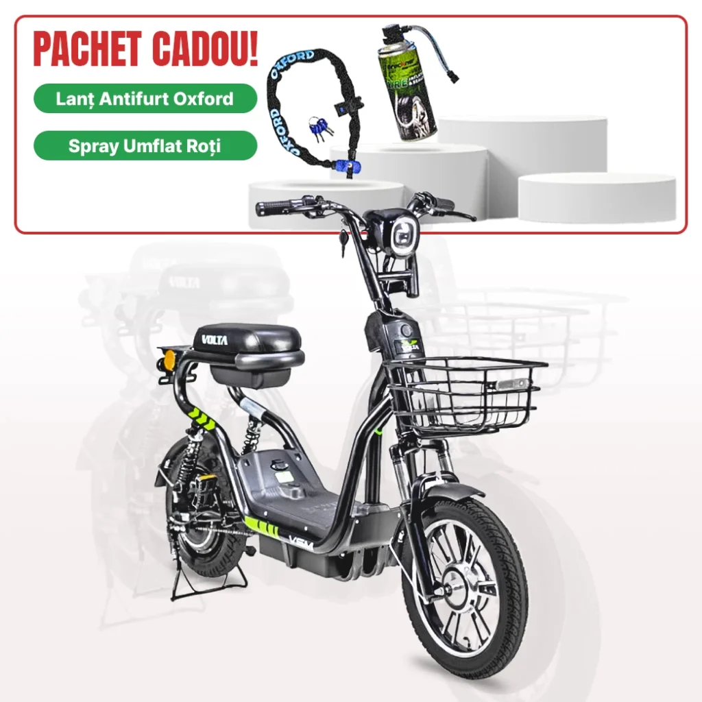 Bicicleta electrica, Scuter, Fara Permis, Cu Pedale, Volta VSM - 220 W, viteza maxima 25 km pe ora, autonomie 55 km