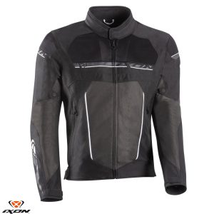 Geaca (jacheta) barbati pentru scuter - motocicleta Racing/Roadster Ixon All season model T-Rex MS culoare: negru/alb/gri Negru/alb/gri XXL