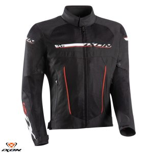 Geaca (jacheta) barbati pentru scuter - motocicleta Racing/Roadster Ixon All season model T-Rex MS culoare: negru/alb/rosu Negru/alb/rosu 4XL
