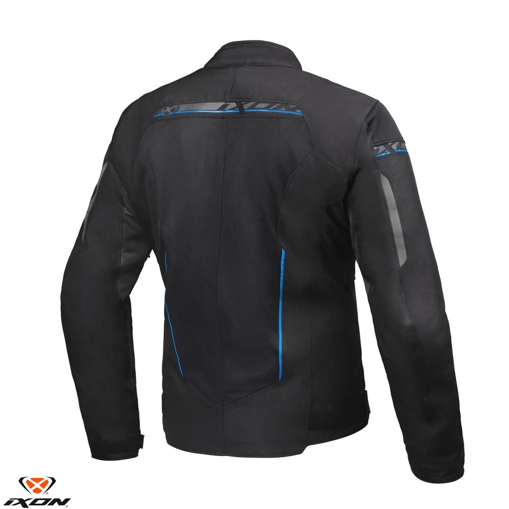 Geaca (jacheta) barbati pentru scuter - motocicleta Racing/Roadster Ixon All season model T-Rex MS culoare: negru/gri/albastru Negru/gri/albastru XXXL - imagine 2