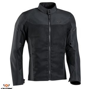 Geaca (jacheta) barbati pentru scuter - motocicleta Racing/Roadster Ixon vara model Fresh MS culoare: negru Negru 4XL
