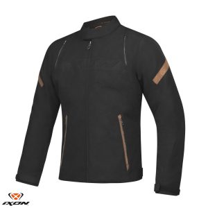 Geaca (jacheta) barbati pentru scuter - motocicleta Urban/Heritage Ixon mid-season model Striker Retro WP MS culoare: negru/maro Negru/maro 4XL