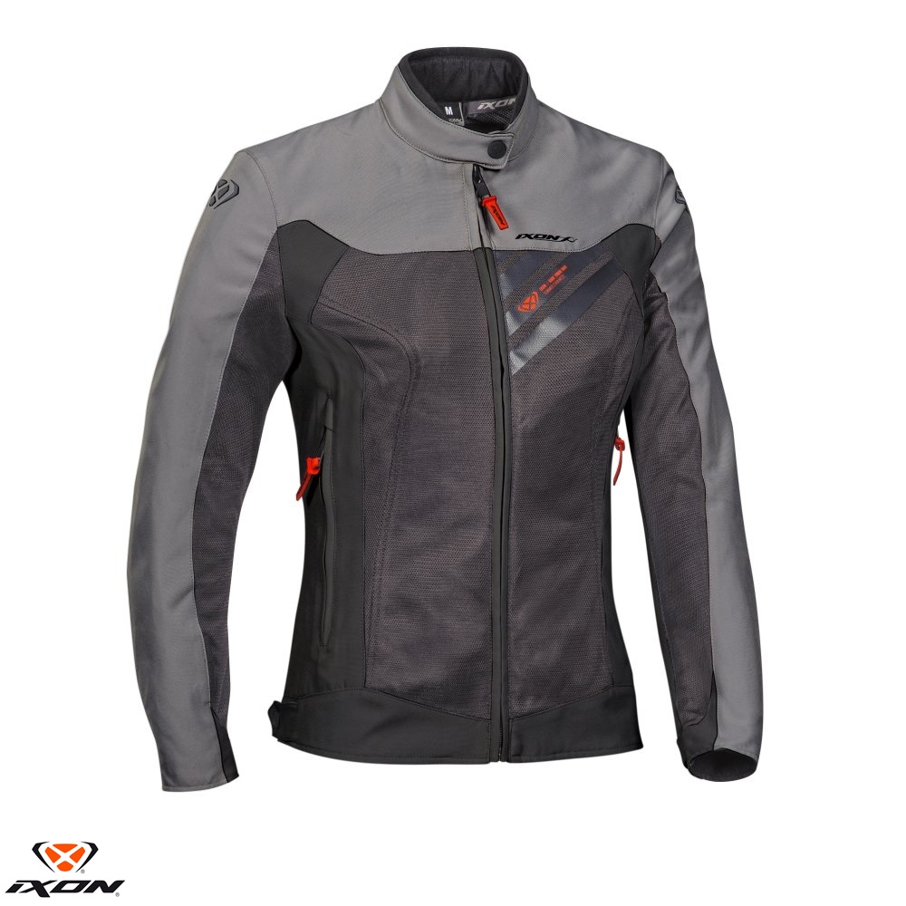 Geaca (jacheta) femei pentru scuter - motocicleta Racing/Roadster Ixon vara model Orion LS culoare: antracit/gri/rosu Antracit/gri/rosu XS