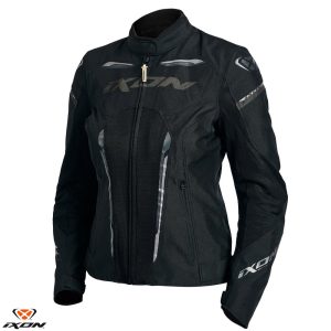 Geaca (jacheta) femei pentru scuter - motocicleta Racing/Roadster Ixon vara model Striker AIR WPL LS culoare: negru Negru XS