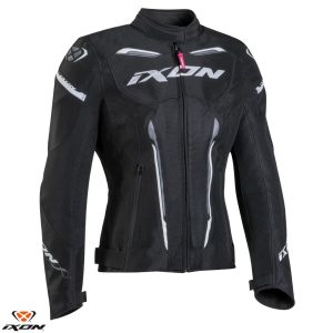 Geaca (jacheta) femei pentru scuter - motocicleta Racing/Roadster Ixon vara model Striker AIR WPL LS culoare: negru/alb Negru/alb XL