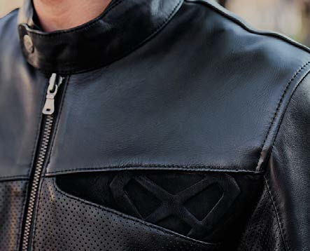 Geaca (jacheta) barbati pentru scuter - motocicleta piele Urban/Heritage Ixon vara model Cranky Air MS culoare: negru Negru XXXL - imagine 3