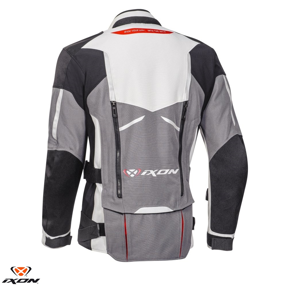 Geaca (jacheta) barbati pentru scuter - motocicleta Touring/Adventure Ixon All season model Ragnar MS culoare: negru/gri/rosu Negru/gri/rosu XXXL - imagine 2