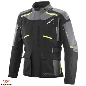 Geaca (jacheta) barbati pentru scuter - motocicleta Touring/Adventure Ixon All season model Midgard MS culoare: negru/gri/galben Negru/gri/galben XXL