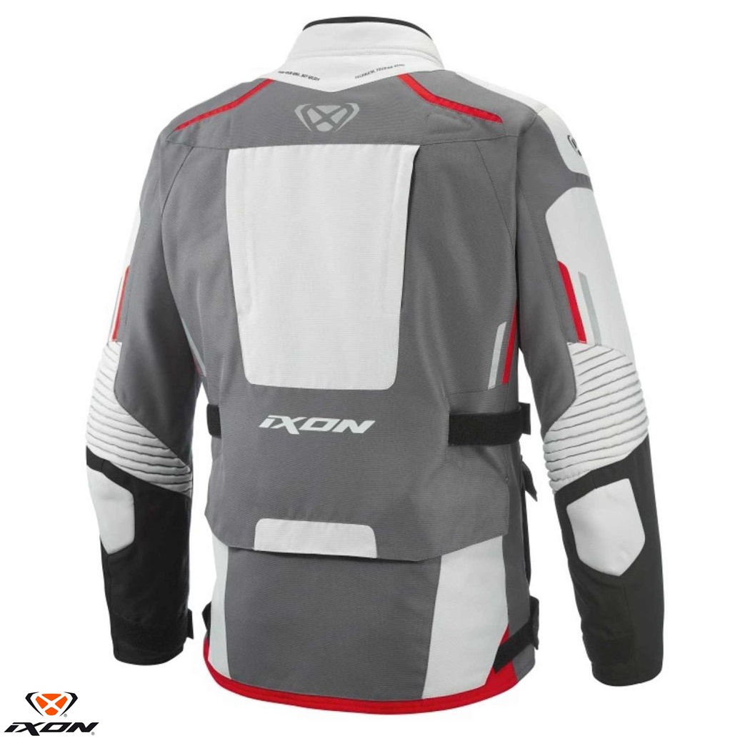 Geaca (jacheta) barbati pentru scuter - motocicleta Touring/Adventure Ixon All season model Midgard MS culoare: gri/negru/rosu Gri/negru/rosu XXL - imagine 2