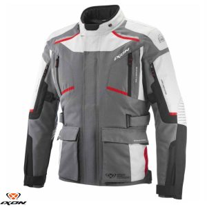 Geaca (jacheta) barbati pentru scuter - motocicleta Touring/Adventure Ixon All season model Midgard MS culoare: gri/negru/rosu Gri/negru/rosu XL