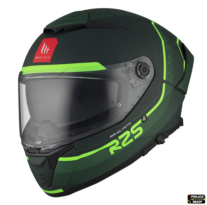 Casca integrala pentru scuter - motocicleta MT Thunder 4 SV R25 C6 Verde Mat (ochelari soare integrati) L (59/60cm) - imagine 2