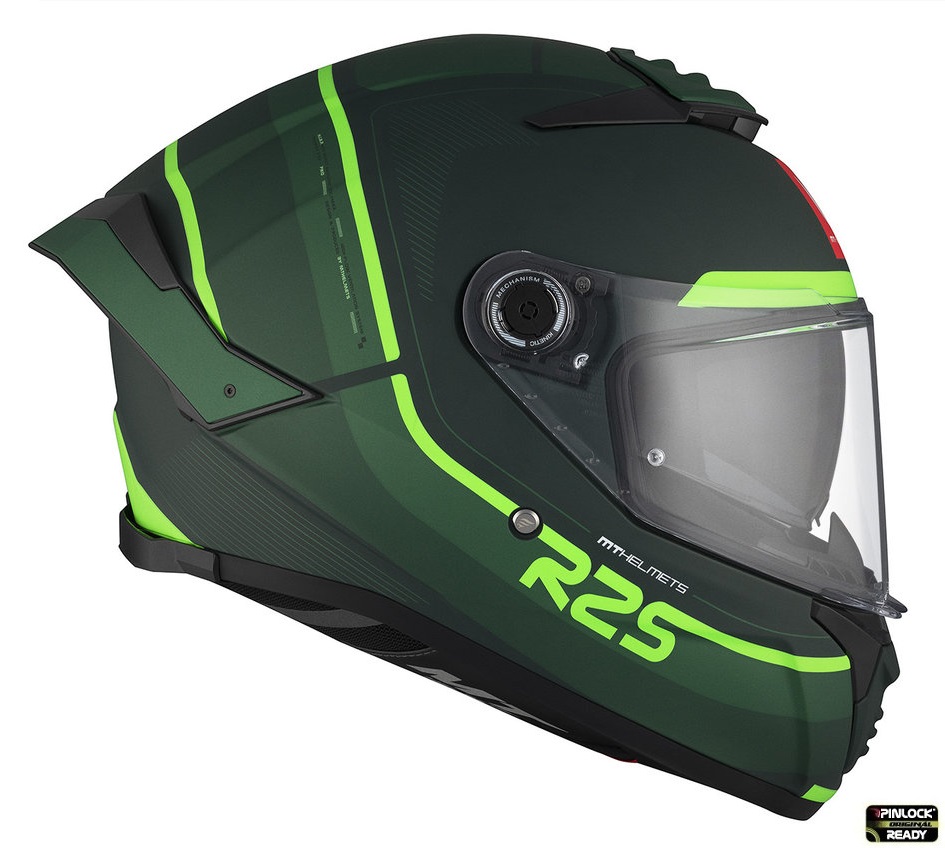 Casca integrala pentru scuter - motocicleta MT Thunder 4 SV R25 C6 Verde Mat (ochelari soare integrati) L (59/60cm) - imagine 5