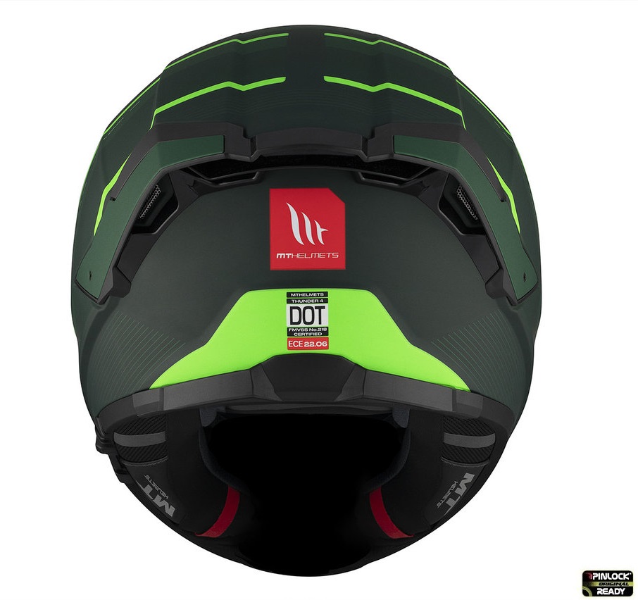 Casca integrala pentru scuter - motocicleta MT Thunder 4 SV R25 C6 Verde Mat (ochelari soare integrati) L (59/60cm) - imagine 7