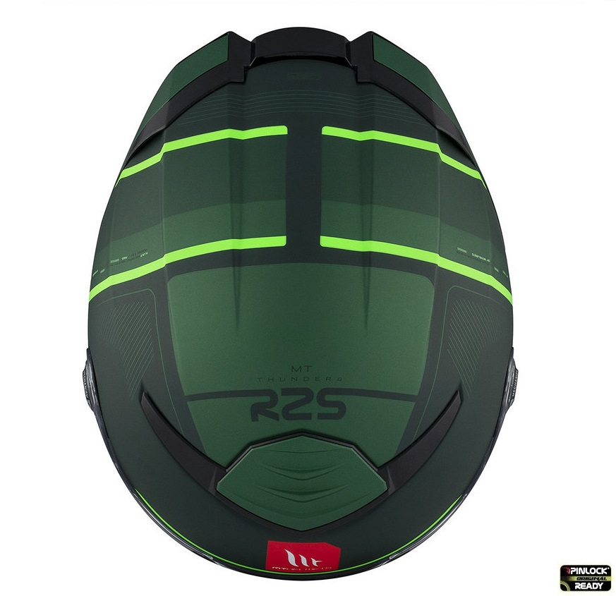 Casca integrala pentru scuter - motocicleta MT Thunder 4 SV R25 C6 Verde Mat (ochelari soare integrati) L (59/60cm) - imagine 9
