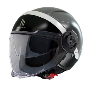 Casca pentru scuter - motocicleta MT Viale SV S 68 Unit D2 gri mat (ochelari soare integrati) (open face) – omologare noua ECE 22.06 M (57/58cm)