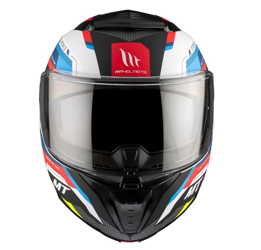 Casca modulabila pentru scuter - motocicleta MT Atom 2 SV Bast A0 alb/rosu/albastru lucios (ochelari soare integrati) Pinlock Ready – tip viziera: MT-V-35 S (55/56cm) - imagine 4