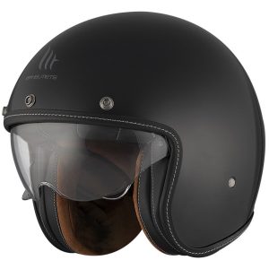 Casca open face pentru scuter - motocicleta MT Le Mans 2 S SV negru lucios (ochelari soare integrati) – omologare noua ECE 22.06 XS (53/54cm)