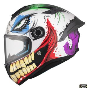 Casca integrala pentru scuter - motocicleta MT Targo S Joke A5 alb lucios – omologare noua ECE 22.06 – tip viziera: MT-V-14B XS (53/54cm)