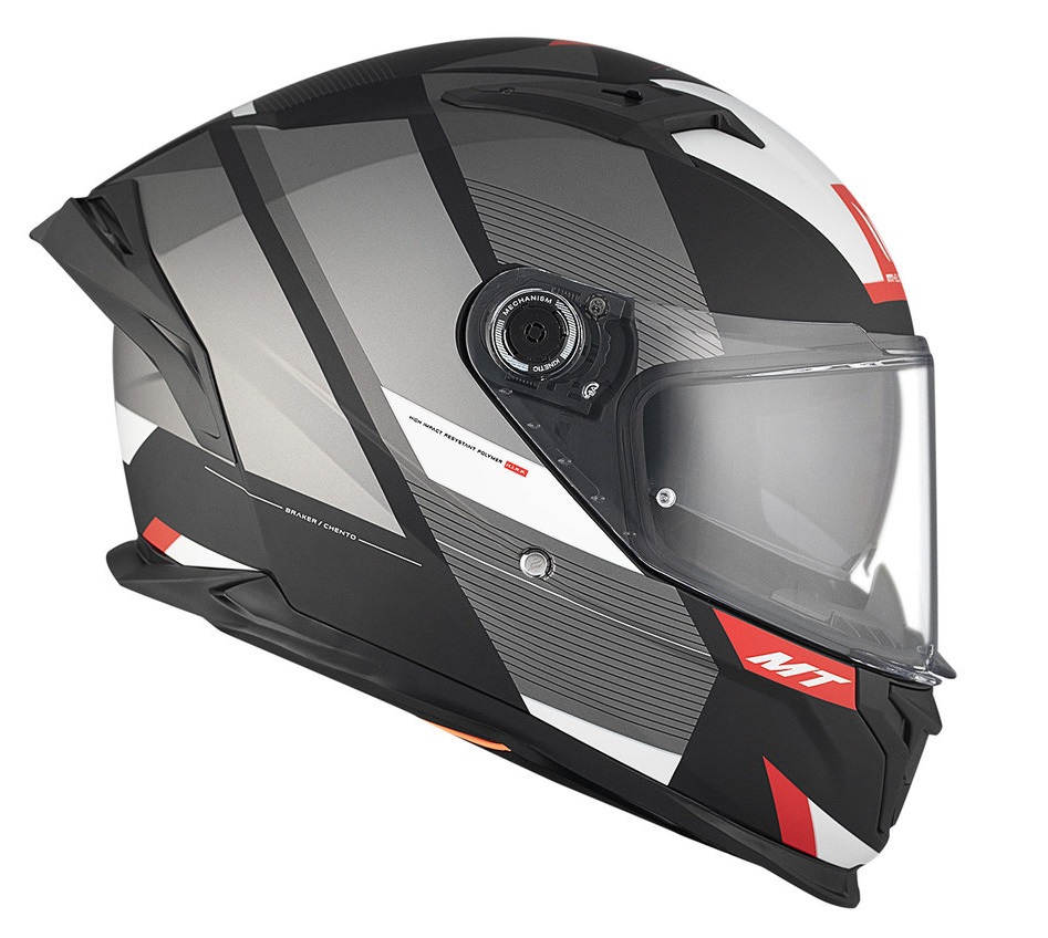 Casca integrala pentru scuter - motocicleta MT Braker SV Chento B0 gri mat (ochelari soare integrati) L (59/60cm) - imagine 5