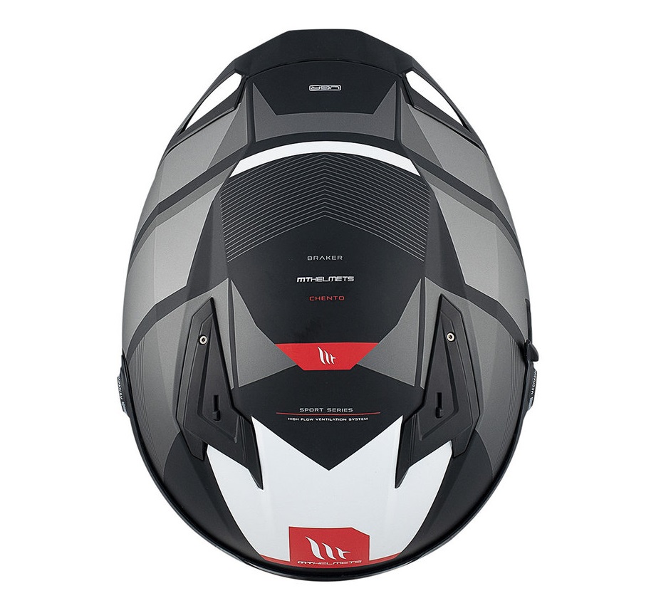 Casca integrala pentru scuter - motocicleta MT Braker SV Chento B0 gri mat (ochelari soare integrati) L (59/60cm) - imagine 9