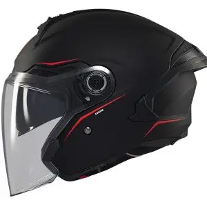 Casca open face pentru scuter - motocicleta MT Cosmo SV A1 negru mat (ochelari soare integrati) L (59/60cm)