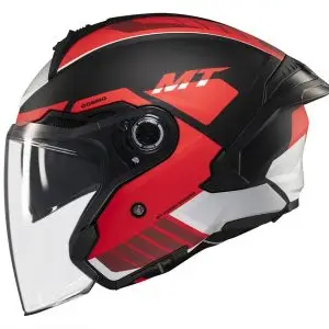 Casca open face pentru scuter - motocicleta MT Cosmo SV Cruiser B5 rosu mat (ochelari soare integrati) L (59/60cm)