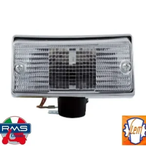 Semnalizare fata stanga cromata transparenta LML Star / Deluxe - Vespa P - Vespa PX 80 - PX 100 - PX 125 - PX 150 - PX 200 (Siem)