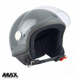 Casca open face pentru scuter - motocicleta (demi-jet) Max Helmets model DJ06 LS 7.9 (FLS) culoare: gri lucios (GFLN) – 100% MADE IN ITALY L1 (59cm)