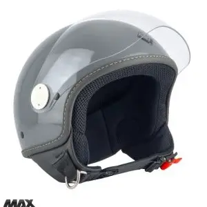 Casca open face pentru scuter - motocicleta (demi-jet) Max Helmets model DJ06 LS 7.9 (FLS) culoare: gri mat (GTS) – 100% MADE IN ITALY XXL (63/64cm)