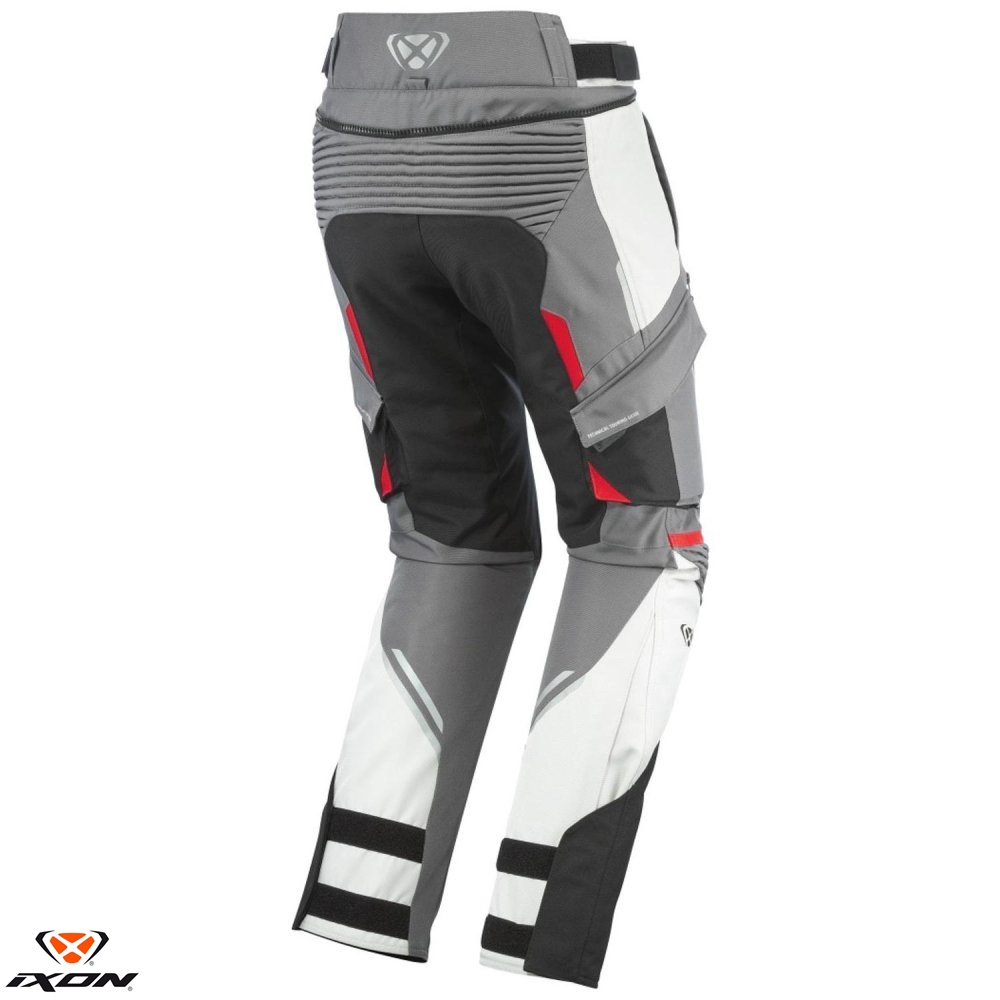 Pantaloni pentru scuter - motocicleta barbati Touring/Adventure Ixon All season model Midgard MS culoare: gri/negru/rosu Gri/negru/rosu 4XL - imagine 2