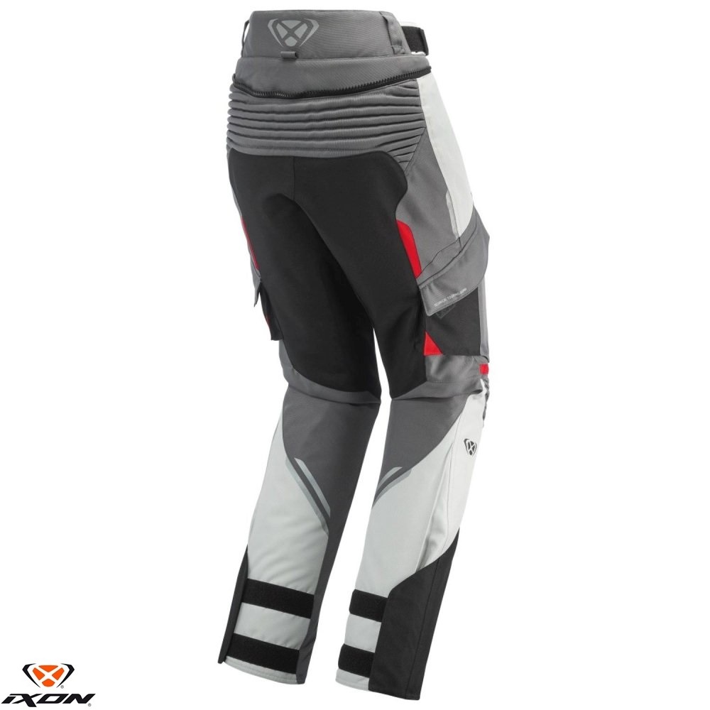Pantaloni pentru scuter - motocicleta femei Touring/Adventure Ixon All season model Midgard LS culoare: gri/negru/rosu Gri/negru/rosu XXL - imagine 2