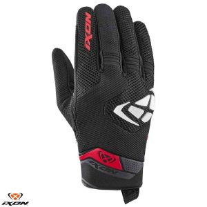 Manusi barbati pentru scuter - motocicleta Roadster vara textil/piele Ixon model MIG 2 Air Flow MS culoare: negru/alb/rosu – degete tactile XL (10/11)