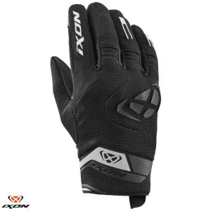 Manusi femei pentru scuter - motocicleta Roadster vara textil/piele Ixon model MIG 2 LS culoare: negru/alb – degete tactile S (7/8)